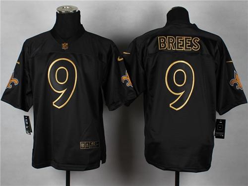 Nike Saints #9 Drew Brees Black Gold No. Fashion Men's Stitched NFL Elite Jersey Nike Saints #9 Drew Brees Black Gold No. Fashion Men's Stitched NFL Elite Jersey