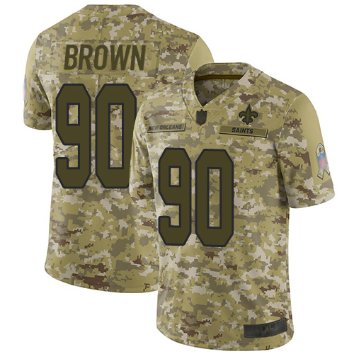 Nike Saints #90 Malcom Brown Camo Men's Stitched NFL Limited 2018 Salute To Service Jersey Nike Saints #90 Malcom Brown Camo Men's Stitched NFL Limited 2018 Salute To Service Jersey