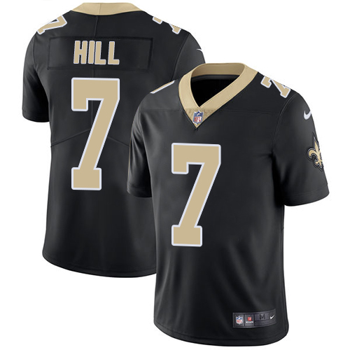 Nike Saints #7 Taysom Hill Black Team Color Men's Stitched NFL Vapor Untouchable Limited Jersey Nike Saints #7 Taysom Hill Black Team Color Men's Stitched NFL Vapor Untouchable Limited Jersey