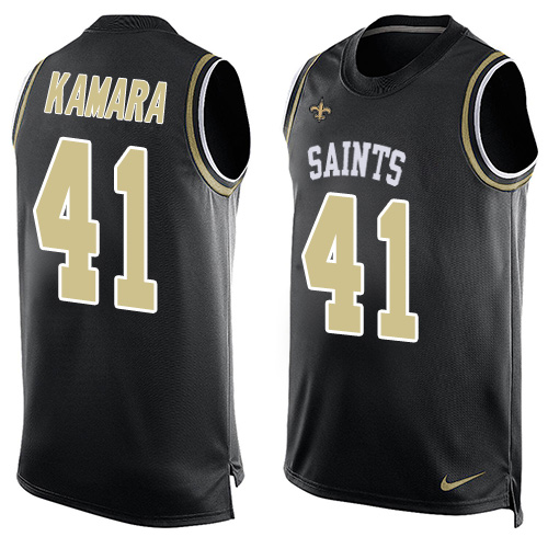 Nike Saints #41 Alvin Kamara Black Team Color Men's Stitched NFL Limited Tank Top Jersey Nike Saints #41 Alvin Kamara Black Team Color Men's Stitched NFL Limited Tank Top Jersey