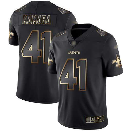 Nike Saints #41 Alvin Kamara Black/Gold Men's Stitched NFL Vapor Untouchable Limited Jersey Nike Saints #41 Alvin Kamara Black/Gold Men's Stitched NFL Vapor Untouchable Limited Jersey