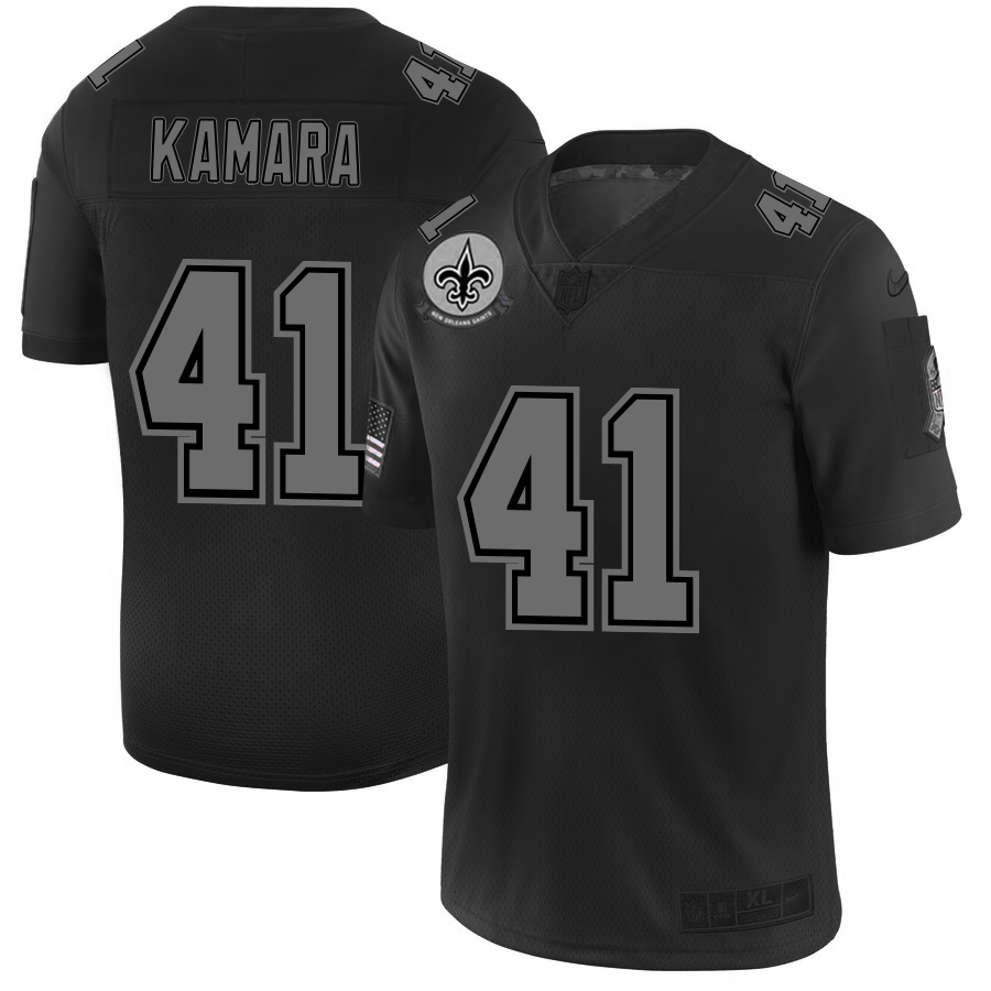 New Orleans Saints #41 Alvin Kamara Men's Nike Black 2019 Salute to Service Limited Stitched NFL Jersey New Orleans Saints #41 Alvin Kamara Men's Nike Black 2019 Salute to Service Limited Stitched NFL Jersey