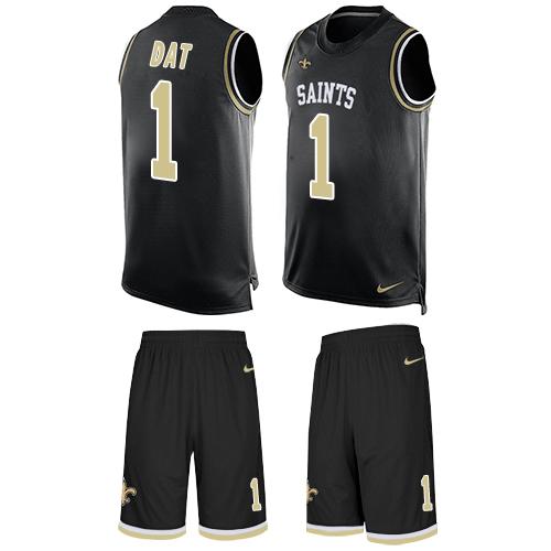 Nike Saints #1 Who Dat Black Team Color Men's Stitched NFL Limited Tank Top Suit Jersey Nike Saints #1 Who Dat Black Team Color Men's Stitched NFL Limited Tank Top Suit Jersey