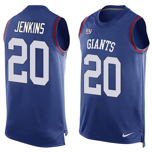 Nike Giants #20 Janoris Jenkins Royal Blue Team Color Men's Stitched NFL Limited Tank Top Jersey Nike Giants #20 Janoris Jenkins Royal Blue Team Color Men's Stitched NFL Limited Tank Top Jersey