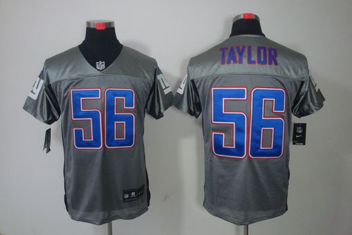 Nike Giants #56 Lawrence Taylor Grey Shadow Men's Stitched NFL Elite Jersey Nike Giants #56 Lawrence Taylor Grey Shadow Men's Stitched NFL Elite Jersey