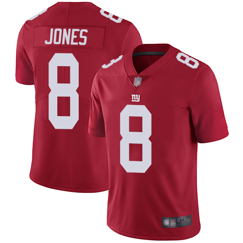 Nike Giants #8 Daniel Jones Red Alternate Men's Stitched NFL Vapor Untouchable Limited Jersey Nike Giants #8 Daniel Jones Red Alternate Men's Stitched NFL Vapor Untouchable Limited Jersey