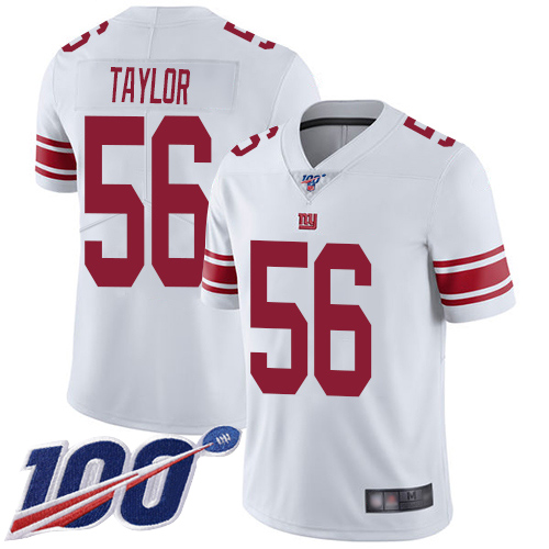Nike Giants #56 Lawrence Taylor White Men's Stitched NFL 100th Season Vapor Limited Jersey Nike Giants #56 Lawrence Taylor White Men's Stitched NFL 100th Season Vapor Limited Jersey