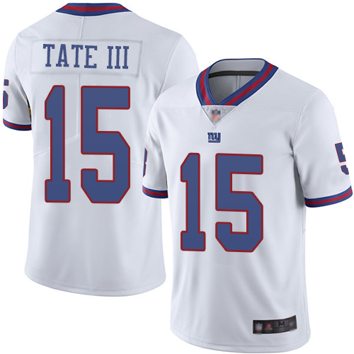 Nike Giants #15 Golden Tate III White Men's Stitched NFL Limited Rush Jersey Nike Giants #15 Golden Tate III White Men's Stitched NFL Limited Rush Jersey