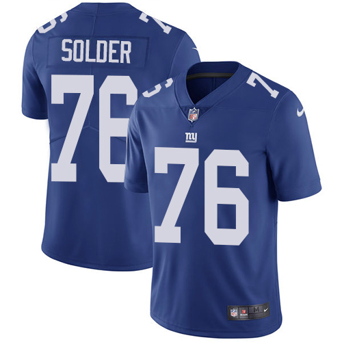 Nike Giants #76 Nate Solder Royal Blue Team Color Men's Stitched NFL Vapor Untouchable Limited Jersey Nike Giants #76 Nate Solder Royal Blue Team Color Men's Stitched NFL Vapor Untouchable Limited Jersey