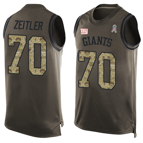 Nike Giants #70 Kevin Zeitler Green Men's Stitched NFL Limited Salute To Service Tank Top Jersey Nike Giants #70 Kevin Zeitler Green Men's Stitched NFL Limited Salute To Service Tank Top Jersey