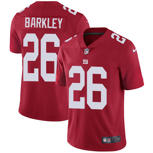 Nike Giants #26 Saquon Barkley Red Alternate Men's Stitched NFL Vapor Untouchable Limited Jersey Nike Giants #26 Saquon Barkley Red Alternate Men's Stitched NFL Vapor Untouchable Limited Jersey