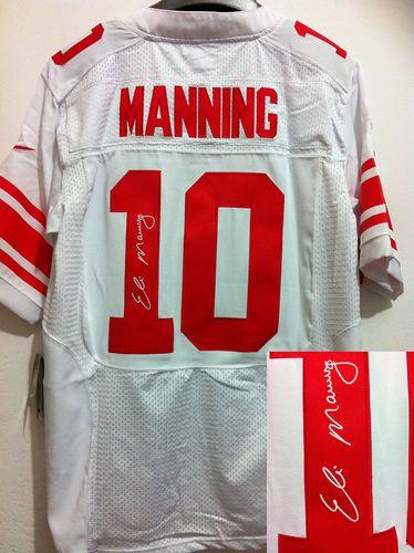 Nike Giants #10 Eli Manning White Men's Stitched NFL Elite Autographed Jersey Nike Giants #10 Eli Manning White Men's Stitched NFL Elite Autographed Jersey