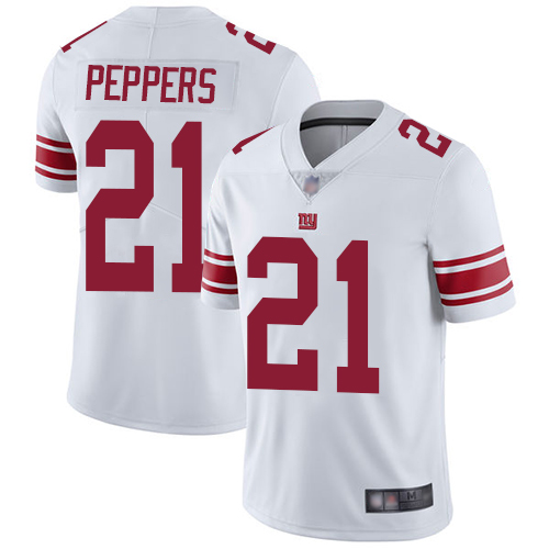 Nike Giants #21 Jabrill Peppers White Men's Stitched NFL Vapor Untouchable Limited Jersey Nike Giants #21 Jabrill Peppers White Men's Stitched NFL Vapor Untouchable Limited Jersey