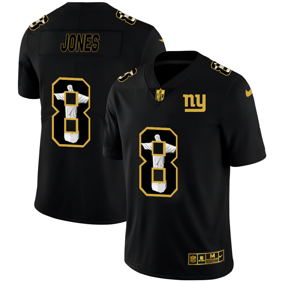 New York Giants #8 Daniel Jones Nike Carbon Black Vapor Cristo Redentor Limited NFL Jersey New York Giants #8 Daniel Jones Nike Carbon Black Vapor Cristo Redentor Limited NFL Jersey