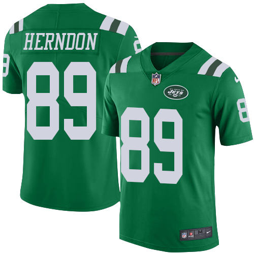 Nike Jets #89 Chris Herndon Green Men's Stitched NFL Limited Rush Jersey Nike Jets #89 Chris Herndon Green Men's Stitched NFL Limited Rush Jersey