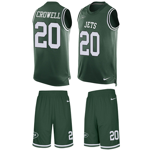 Nike Jets #20 Isaiah Crowell Green Team Color Men's Stitched NFL Limited Tank Top Suit Jersey Nike Jets #20 Isaiah Crowell Green Team Color Men's Stitched NFL Limited Tank Top Suit Jersey