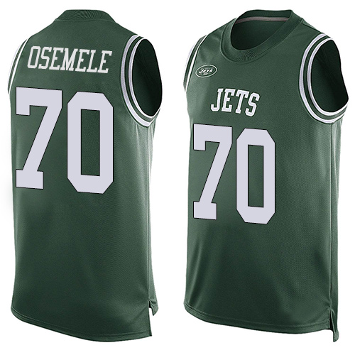 Nike Jets #70 Kelechi Osemele Green Team Color Men's Stitched NFL Limited Tank Top Jersey Nike Jets #70 Kelechi Osemele Green Team Color Men's Stitched NFL Limited Tank Top Jersey