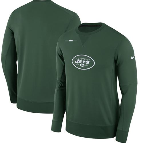 Men's New York Jets Nike Green Sideline Team Logo Performance Sweatshirt Men's New York Jets Nike Green Sideline Team Logo Performance Sweatshirt