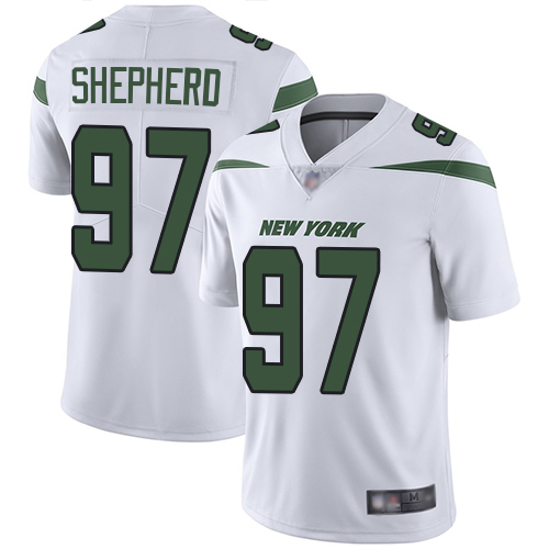 Nike Jets #97 Nathan Shepherd White Men's Stitched NFL Vapor Untouchable Limited Jersey Nike Jets #97 Nathan Shepherd White Men's Stitched NFL Vapor Untouchable Limited Jersey