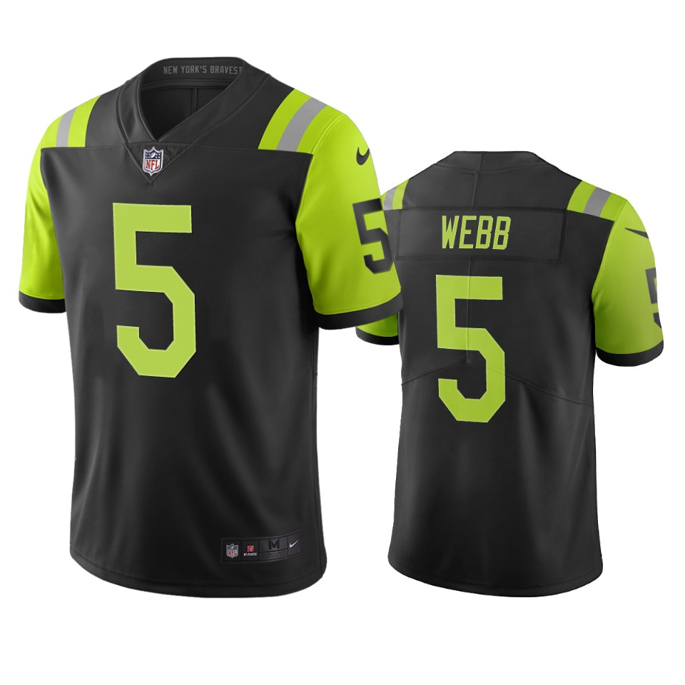 New York Jets #5 Davis Webb Black Green Vapor Limited City Edition NFL Jersey New York Jets #5 Davis Webb Black Green Vapor Limited City Edition NFL Jersey