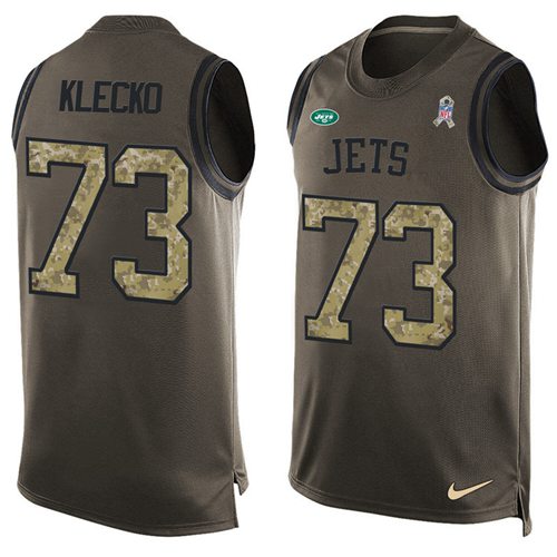 Nike Jets #73 Joe Klecko Green Men's Stitched NFL Limited Salute To Service Tank Top Jersey Nike Jets #73 Joe Klecko Green Men's Stitched NFL Limited Salute To Service Tank Top Jersey