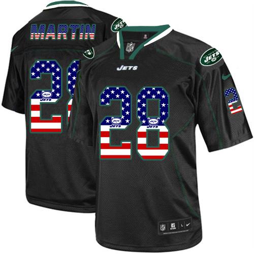 Nike Jets #28 Curtis Martin Black Men's Stitched NFL Elite USA Flag Fashion Jersey Nike Jets #28 Curtis Martin Black Men's Stitched NFL Elite USA Flag Fashion Jersey