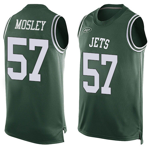 Nike Jets #57 C.J. Mosley Martin Green Team Color Men's Stitched NFL Limited Tank Top Jersey Nike Jets #57 C.J. Mosley Martin Green Team Color Men's Stitched NFL Limited Tank Top Jersey