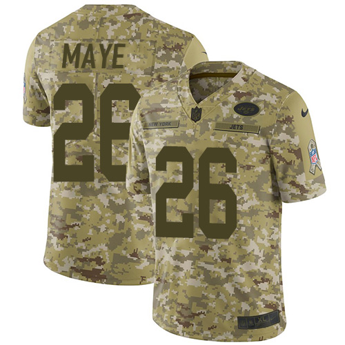 Nike Jets #26 Marcus Maye Camo Men's Stitched NFL Limited 2018 Salute To Service Jersey Nike Jets #26 Marcus Maye Camo Men's Stitched NFL Limited 2018 Salute To Service Jersey