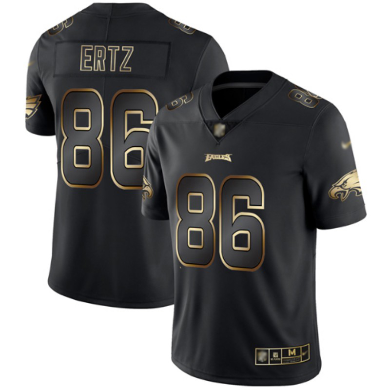 Nike Eagles #86 Zach Ertz Black/Gold Men's Stitched NFL Vapor Untouchable Limited Jersey Nike Eagles #86 Zach Ertz Black/Gold Men's Stitched NFL Vapor Untouchable Limited Jersey