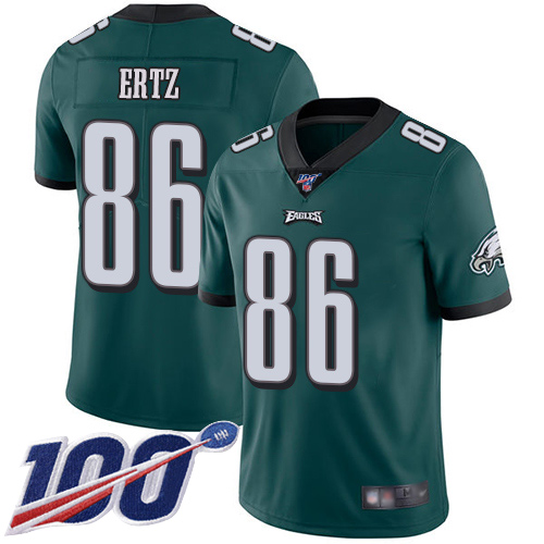 Nike Eagles #86 Zach Ertz Midnight Green Team Color Men's Stitched NFL 100th Season Vapor Limited Jersey Nike Eagles #86 Zach Ertz Midnight Green Team Color Men's Stitched NFL 100th Season Vapor Limited Jersey