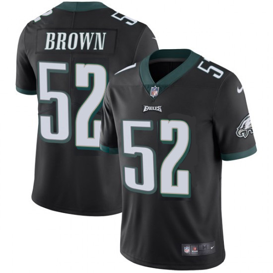 Nike Eagles #52 Asantay Brown Black Alternate Men's Stitched NFL Vapor Untouchable Limited Jersey Nike Eagles #52 Asantay Brown Black Alternate Men's Stitched NFL Vapor Untouchable Limited Jersey