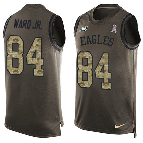 Nike Eagles #84 Greg Ward Jr. Green Men's Stitched NFL Limited Salute To Service Tank Top Jersey Nike Eagles #84 Greg Ward Jr. Green Men's Stitched NFL Limited Salute To Service Tank Top Jersey