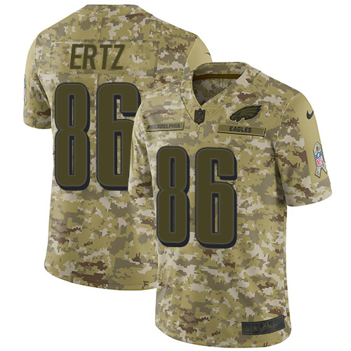 Nike Eagles #86 Zach Ertz Camo Men's Stitched NFL Limited 2018 Salute To Service Jersey Nike Eagles #86 Zach Ertz Camo Men's Stitched NFL Limited 2018 Salute To Service Jersey