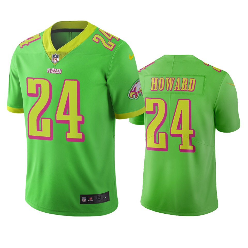 Philadelphia Eagles #24 Jordan Howard Green Vapor Limited City Edition NFL Jersey Philadelphia Eagles #24 Jordan Howard Green Vapor Limited City Edition NFL Jersey