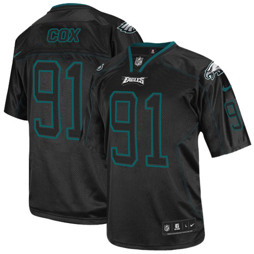 Nike Eagles #91 Fletcher Cox Lights Out Black Men's Stitched NFL Elite Jersey Nike Eagles #91 Fletcher Cox Lights Out Black Men's Stitched NFL Elite Jersey