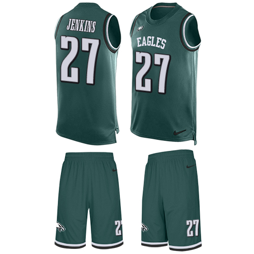 Nike Eagles #27 Malcolm Jenkins Midnight Green Team Color Men's Stitched NFL Limited Tank Top Suit Jersey Nike Eagles #27 Malcolm Jenkins Midnight Green Team Color Men's Stitched NFL Limited Tank Top Suit Jersey
