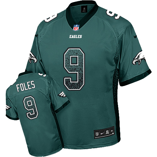 Nike Eagles #9 Nick Foles Midnight Green Team Color Men's Stitched NFL Elite Drift Fashion Jersey Nike Eagles #9 Nick Foles Midnight Green Team Color Men's Stitched NFL Elite Drift Fashion Jersey