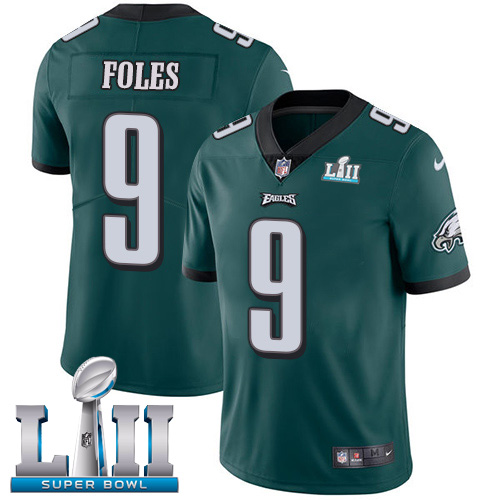 Nike Eagles #9 Nick Foles Midnight Green Team Color Super Bowl LII Men's Stitched NFL Vapor Untouchable Limited Jersey Nike Eagles #9 Nick Foles Midnight Green Team Color Super Bowl LII Men's Stitched NFL Vapor Untouchable Limited Jersey