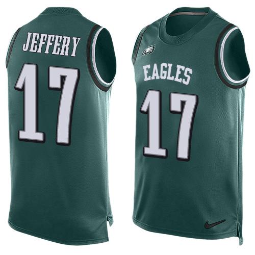 Nike Eagles #17 Alshon Jeffery Midnight Green Team Color Men's Stitched NFL Limited Tank Top Jersey Nike Eagles #17 Alshon Jeffery Midnight Green Team Color Men's Stitched NFL Limited Tank Top Jersey