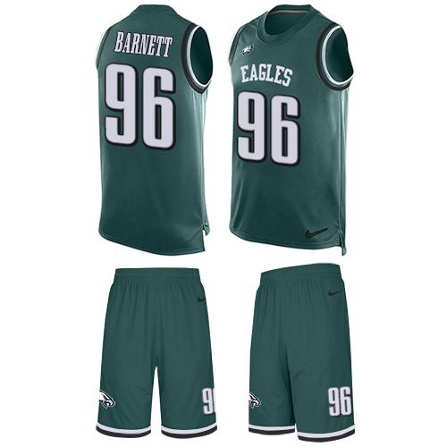 Nike Eagles #96 Derek Barnett Midnight Green Team Color Men's Stitched NFL Limited Tank Top Suit Jersey Nike Eagles #96 Derek Barnett Midnight Green Team Color Men's Stitched NFL Limited Tank Top Suit Jersey