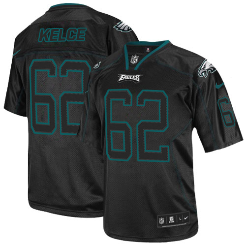Nike Eagles #62 Jason Kelce Lights Out Black Men's Stitched NFL Elite Jersey Nike Eagles #62 Jason Kelce Lights Out Black Men's Stitched NFL Elite Jersey