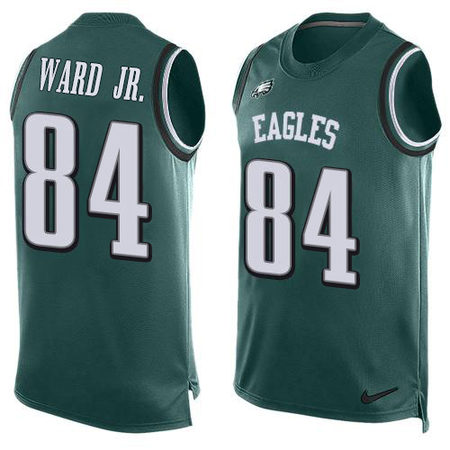 Nike Eagles #84 Greg Ward Jr. Green Team Color Men's Stitched NFL Limited Tank Top Jersey Nike Eagles #84 Greg Ward Jr. Green Team Color Men's Stitched NFL Limited Tank Top Jersey