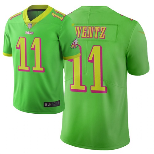Nike Eagles #11 Carson Wentz Green Men's Stitched NFL Limited City Edition Jersey Nike Eagles #11 Carson Wentz Green Men's Stitched NFL Limited City Edition Jersey