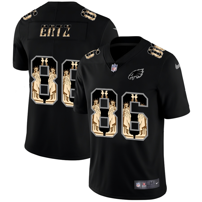 Philadelphia Eagles #86 Zach Ertz Carbon Black Vapor Statue Of Liberty Limited NFL Jersey Philadelphia Eagles #86 Zach Ertz Carbon Black Vapor Statue Of Liberty Limited NFL Jersey
