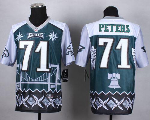 Nike Eagles #71 Jason Peters Midnight Green Men's Stitched NFL Elite Noble Fashion Jersey Nike Eagles #71 Jason Peters Midnight Green Men's Stitched NFL Elite Noble Fashion Jersey