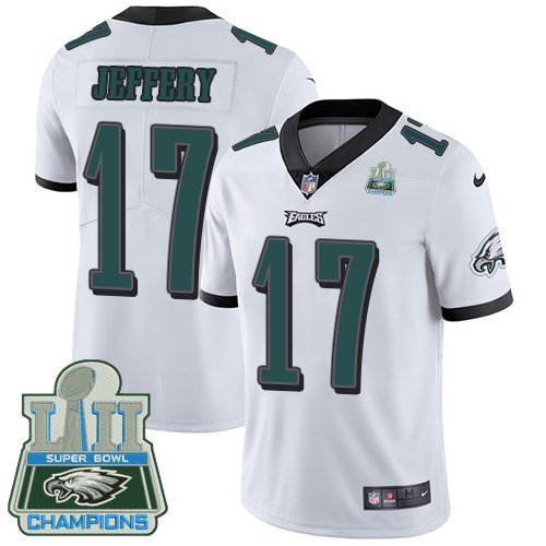 Nike Eagles #17 Alshon Jeffery White Super Bowl LII Champions Men's Stitched NFL Vapor Untouchable Limited Jersey Nike Eagles #17 Alshon Jeffery White Super Bowl LII Champions Men's Stitched NFL Vapor Untouchable Limited Jersey