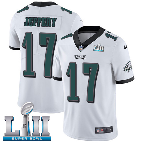 Nike Eagles #17 Alshon Jeffery White Super Bowl LII Men's Stitched NFL Vapor Untouchable Limited Jersey Nike Eagles #17 Alshon Jeffery White Super Bowl LII Men's Stitched NFL Vapor Untouchable Limited Jersey