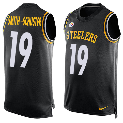 Nike Steelers #19 JuJu Smith-Schuster Black Team Color Men's Stitched NFL Limited Tank Top Jersey Nike Steelers #19 JuJu Smith-Schuster Black Team Color Men's Stitched NFL Limited Tank Top Jersey