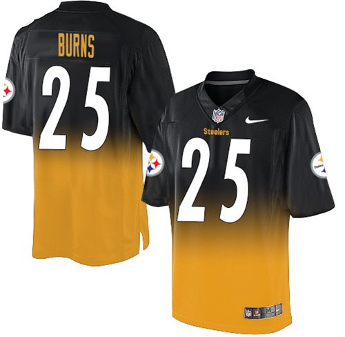Nike Steelers #25 Artie Burns Black/Gold Men's Stitched NFL Elite Fadeaway Fashion Jersey Nike Steelers #25 Artie Burns Black/Gold Men's Stitched NFL Elite Fadeaway Fashion Jersey