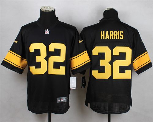 Nike Steelers #32 Franco Harris Black(Gold No.) Men's Stitched NFL Elite Jersey Nike Steelers #32 Franco Harris Black(Gold No.) Men's Stitched NFL Elite Jersey